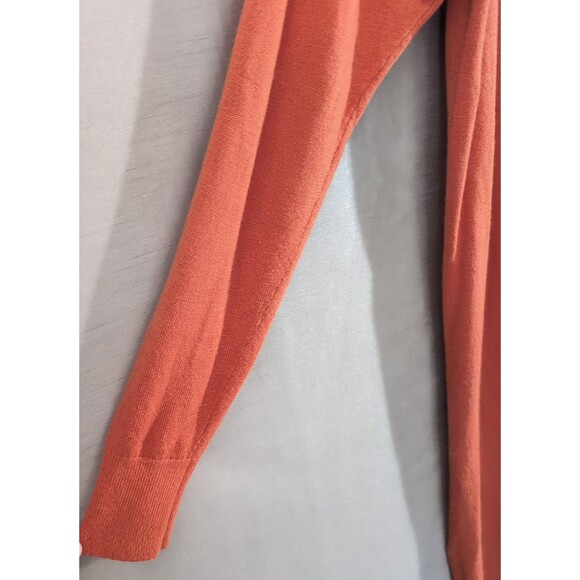 Ann Taylor Women's Open Maxi Cardigan Long Duster Soft Knit Orange Size LARGE - Picture 8 of 13